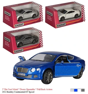 Модель легкова KINSMART KT5369W (96шт/4) 2012 Bentley Continental GT Speed метал. інерц. відкр. дв.