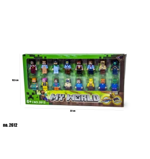 Фігурки героїв Майнкрафт MY WORLD MINECRAFT 2612 (36шт) 16 фігурок у коробці