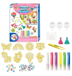 Створюй красу "Вітражні прикраси" 68060 (36шт) "4FUN Game Club" фарби інструменти стрази у коробці  