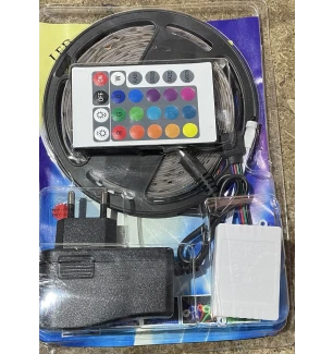 Стрічка LED 5 метрів 2835 (100шт) з пультом управління живлення від 220 V під слюдою