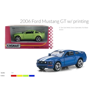 Модель машини KINSMART KT5091WF (96шт/4) FORD MUSTANG GT (2006) with printing інерційна металева від