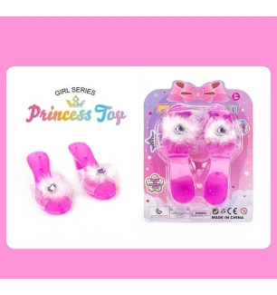 Туфлі 830-6 (96шт/2) з камінцем та страусиним пером висота підборів 4 см на листі  